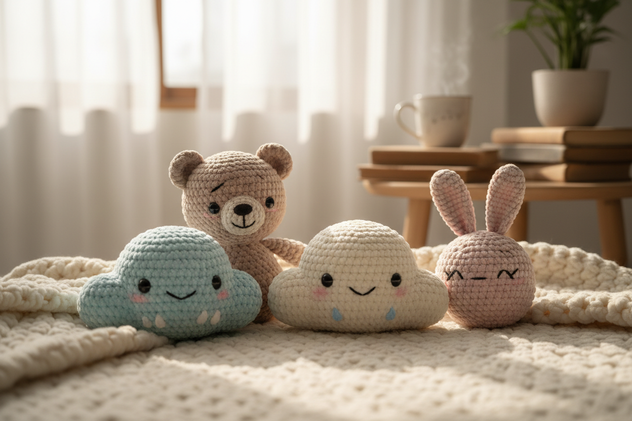 温馨的钩针玩偶主图