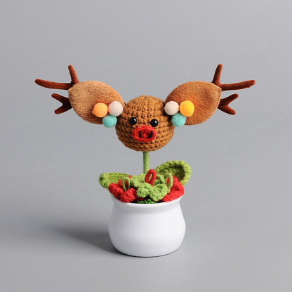 Handmade knitted dolls finished crocheted wool dolls ornaments knitted dolls trinkets wholesale