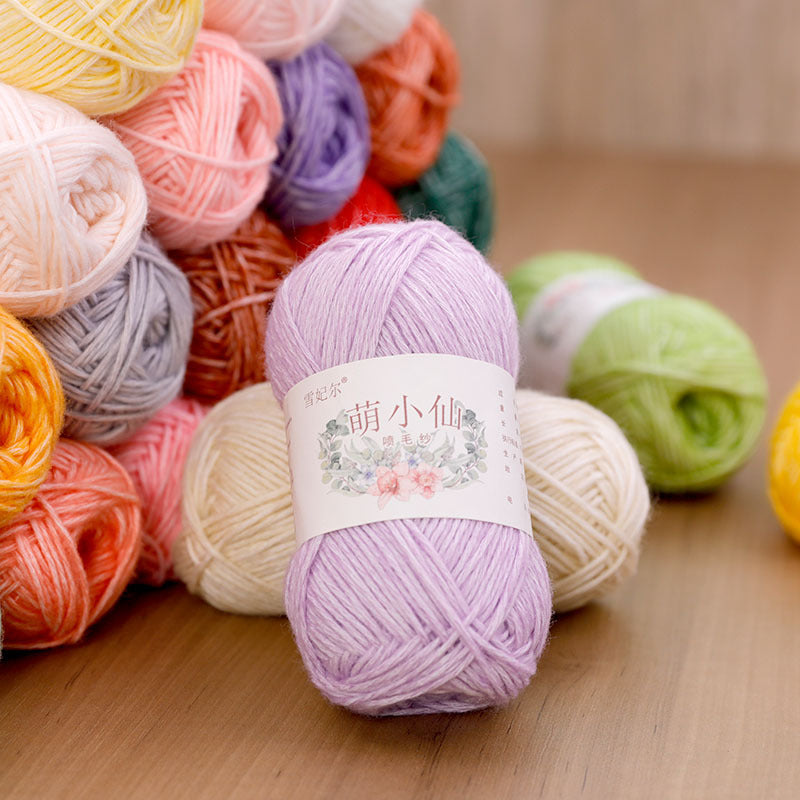 Xuefei Ermeng Xiaoxian sprayed wool yarn baby cotton thread wool thread handmade DIY crochet crochet, wool ball