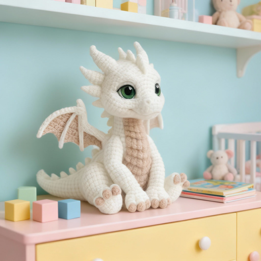 Unzip handmade four-color dragon material package, crochet wool DIY material package