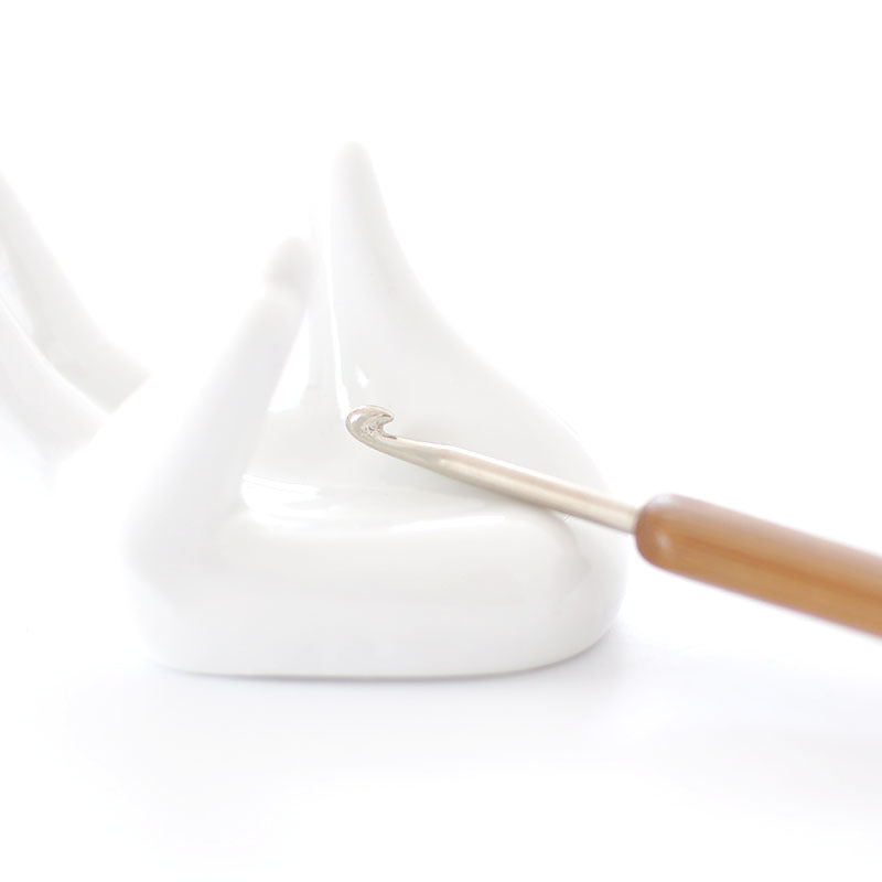 Supply Knitting Tools, Carbonized Happy Bamboo Handle Crochet, Metal Head Crochet, Bamboo Handle Crochet