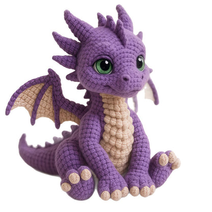 Unzip handmade four-color dragon material package, crochet wool DIY material package