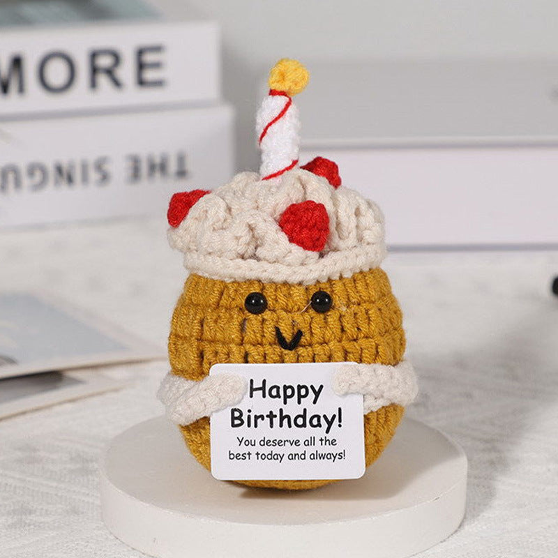 Handmade knitted dolls finished crocheted wool dolls ornaments knitted dolls trinkets wholesale