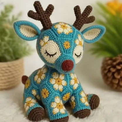 Yarn sika deer hand crochet material full set of plush doll crochet material including video tutorial