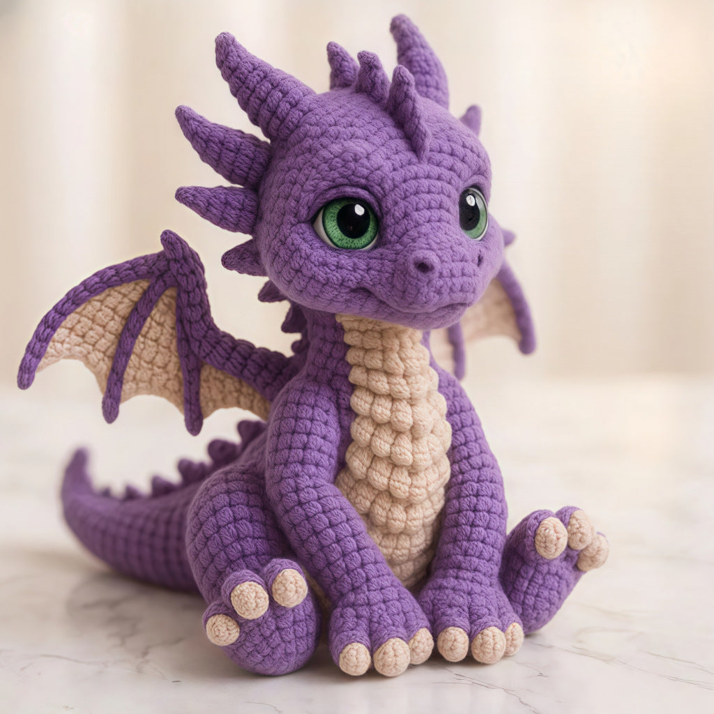 Unzip handmade four-color dragon material package, crochet wool DIY material package