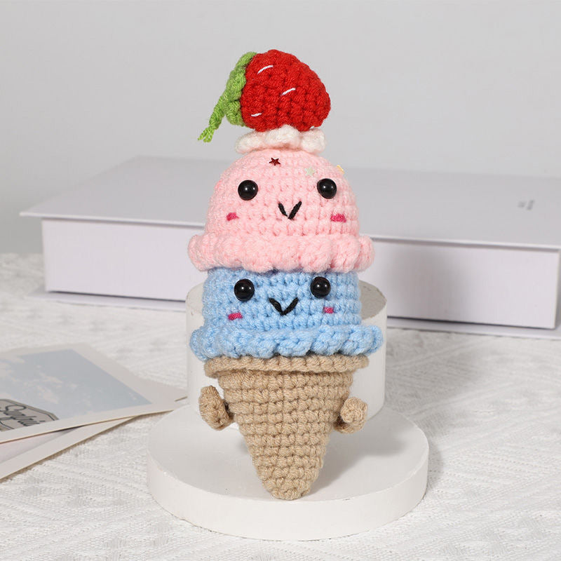 Handmade knitted dolls finished crocheted wool dolls ornaments knitted dolls trinkets wholesale