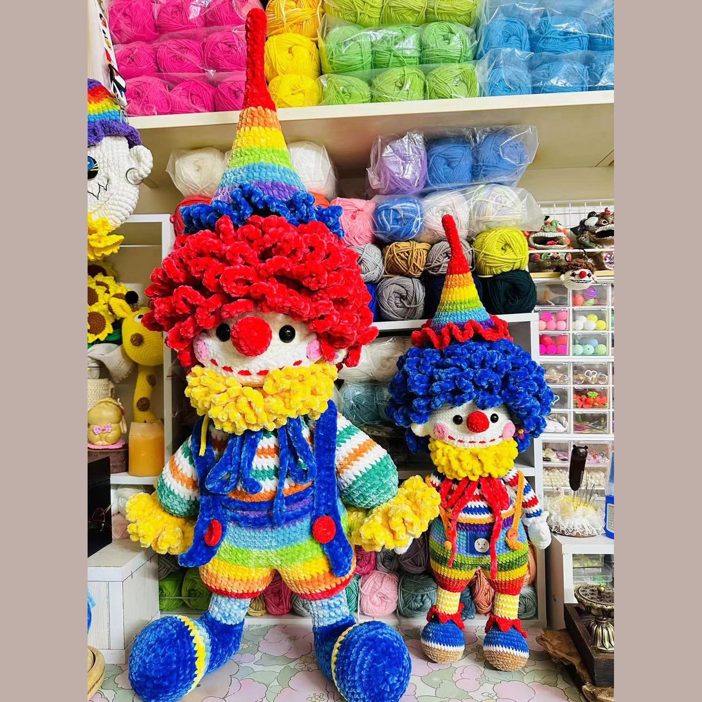 Sheffield wool crocheted finished crochet dumpling hand-knitted doll crocheted large creative DIY doll piece