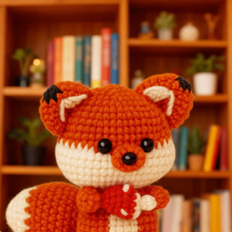 Fox DIY hand crochet material includes a full set of knitting materials + tutorial