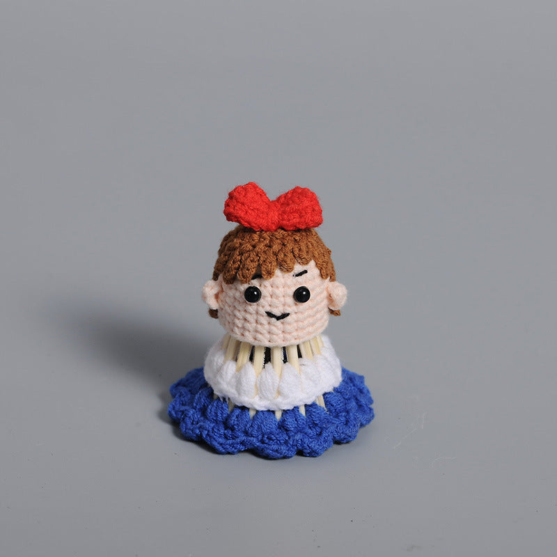 Handmade knitted dolls finished crocheted wool dolls ornaments knitted dolls trinkets wholesale