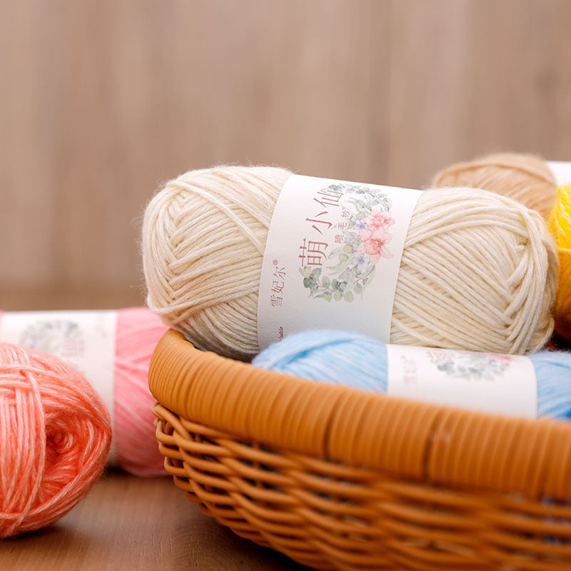 Xuefei Ermeng Xiaoxian sprayed wool yarn baby cotton thread wool thread handmade DIY crochet crochet, wool ball