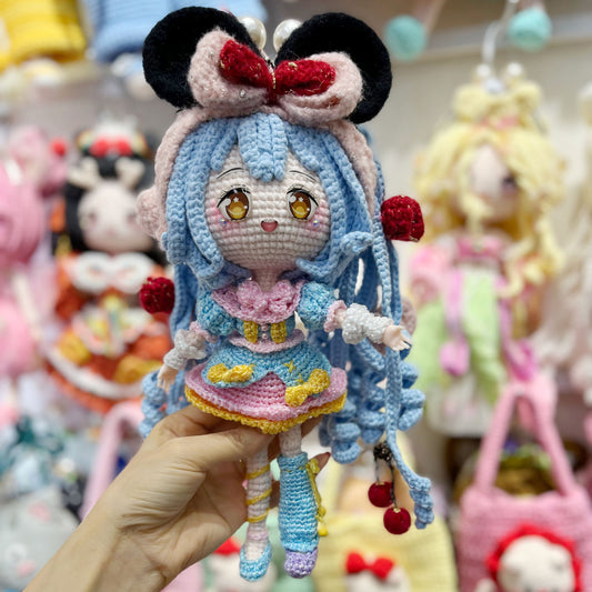 Wool knitting crochet finished product doll crochet ball Kulomie doll doll 10.5 gold bag finished product idea