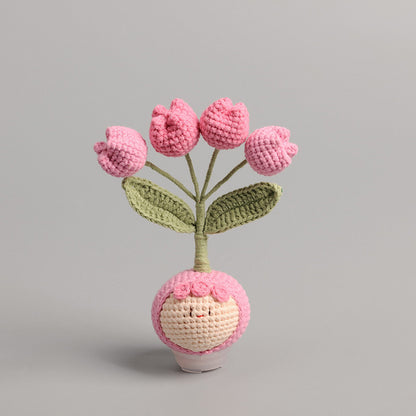 Handmade knitted dolls finished crocheted wool dolls ornaments knitted dolls trinkets wholesale