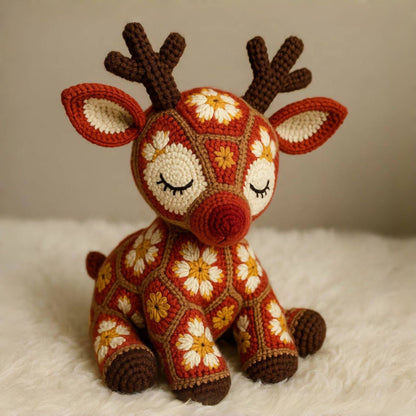 Yarn sika deer hand crochet material full set of plush doll crochet material including video tutorial