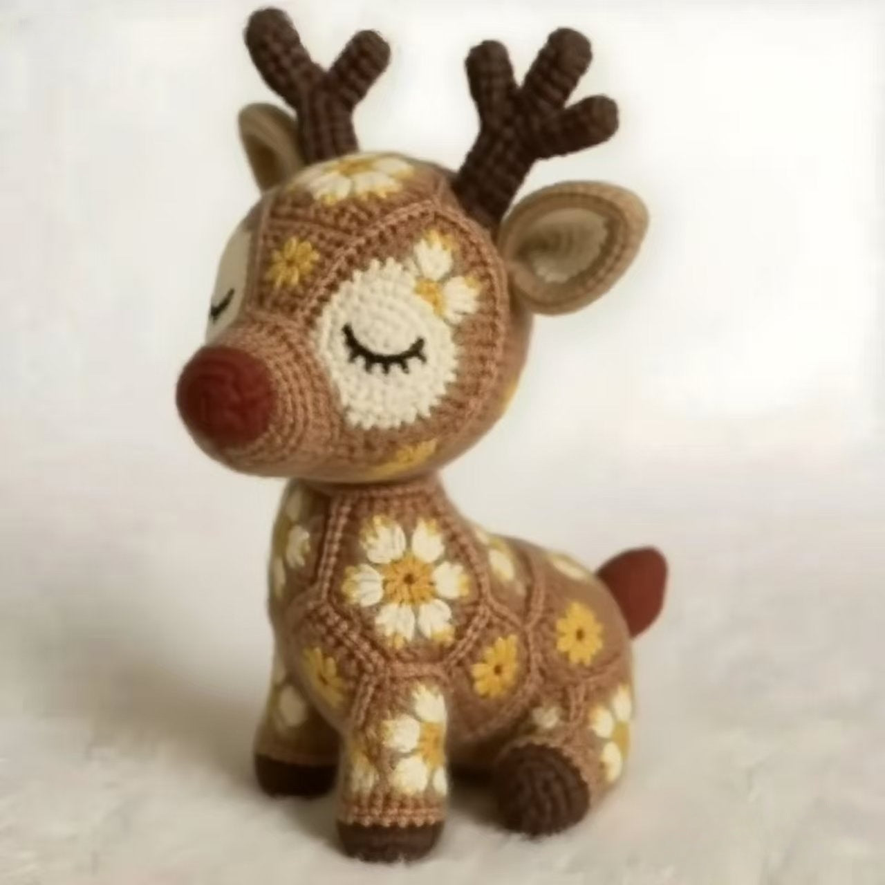 Yarn sika deer hand crochet material full set of plush doll crochet material including video tutorial