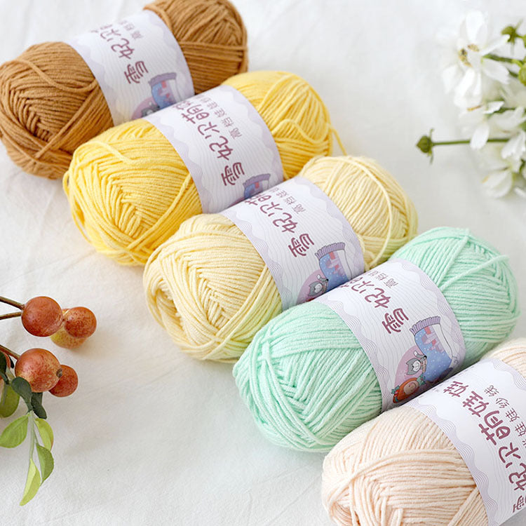 Sheffier cute baby milk cotton thread four strands milk cotton wool DIY hand-woven thread doll thread cotton thread